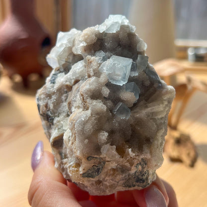Sky Blue Cubic Fluorite