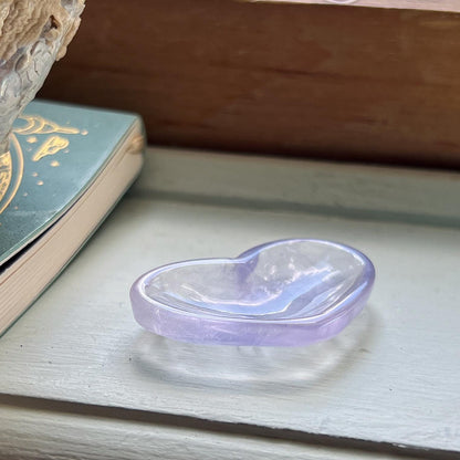 Purple Fluorite Heart Dish