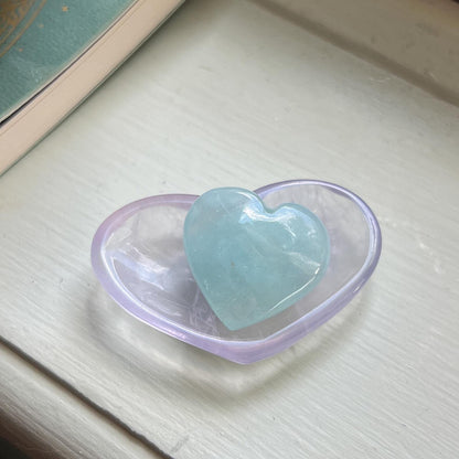 Purple Fluorite Heart Dish
