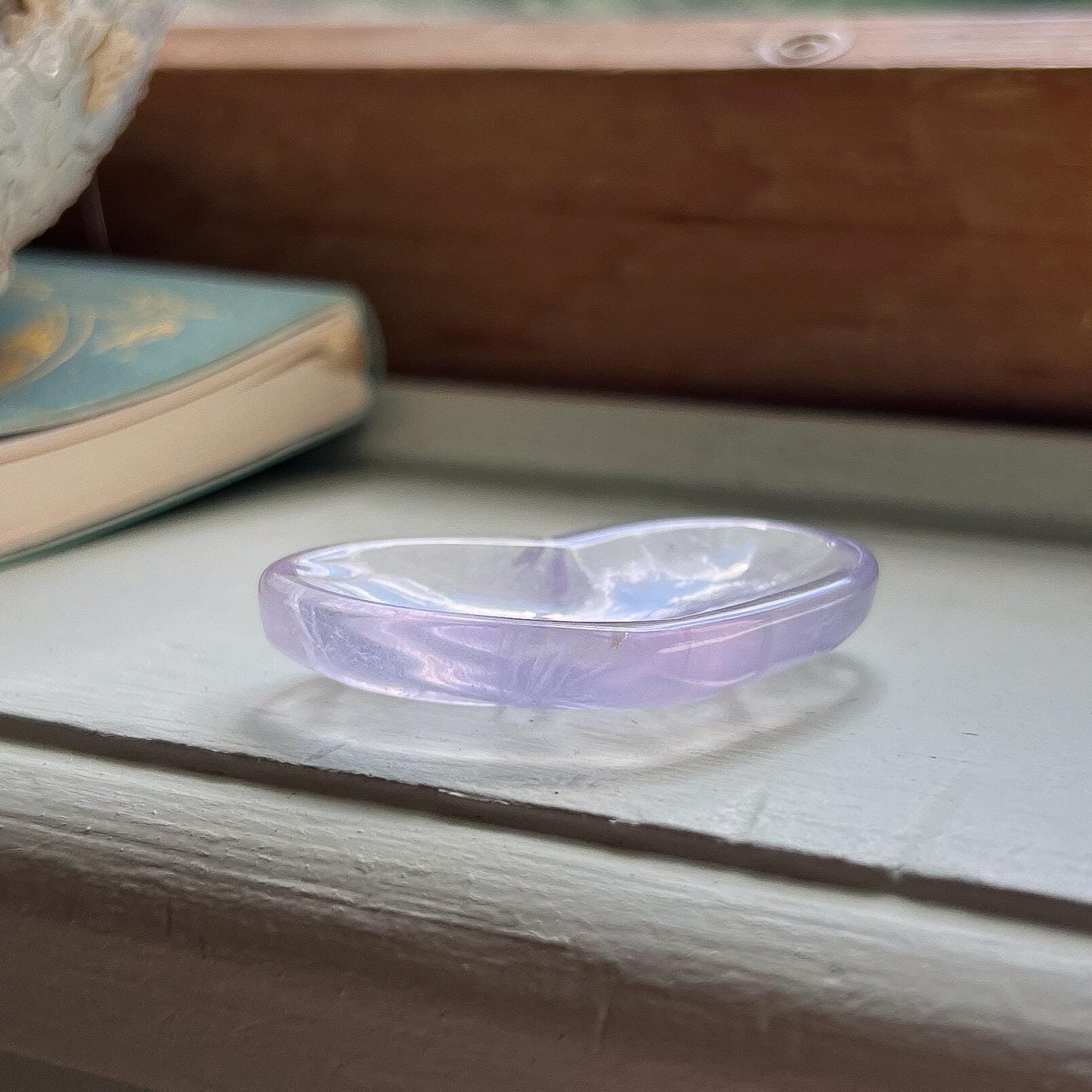 Purple Fluorite Heart Dish