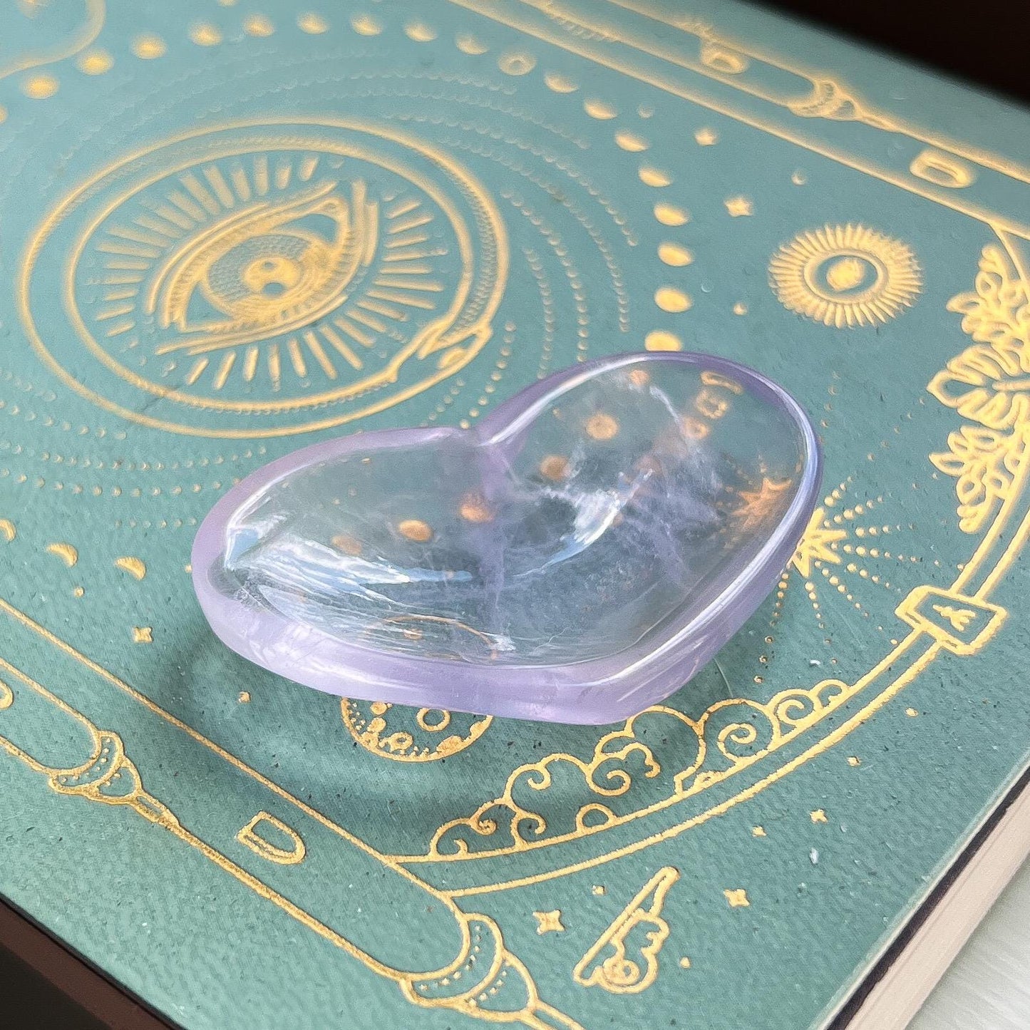 Purple Fluorite Heart Dish