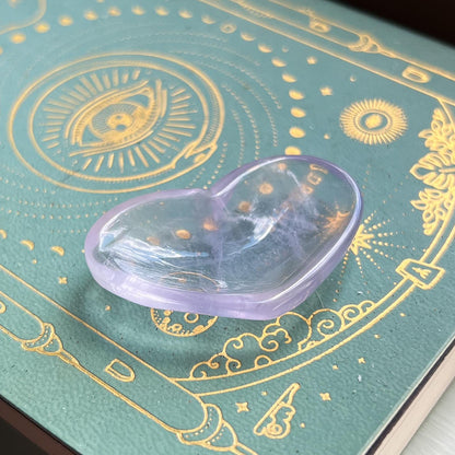 Purple Fluorite Heart Dish