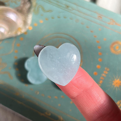 Aquamarine Heart Stone