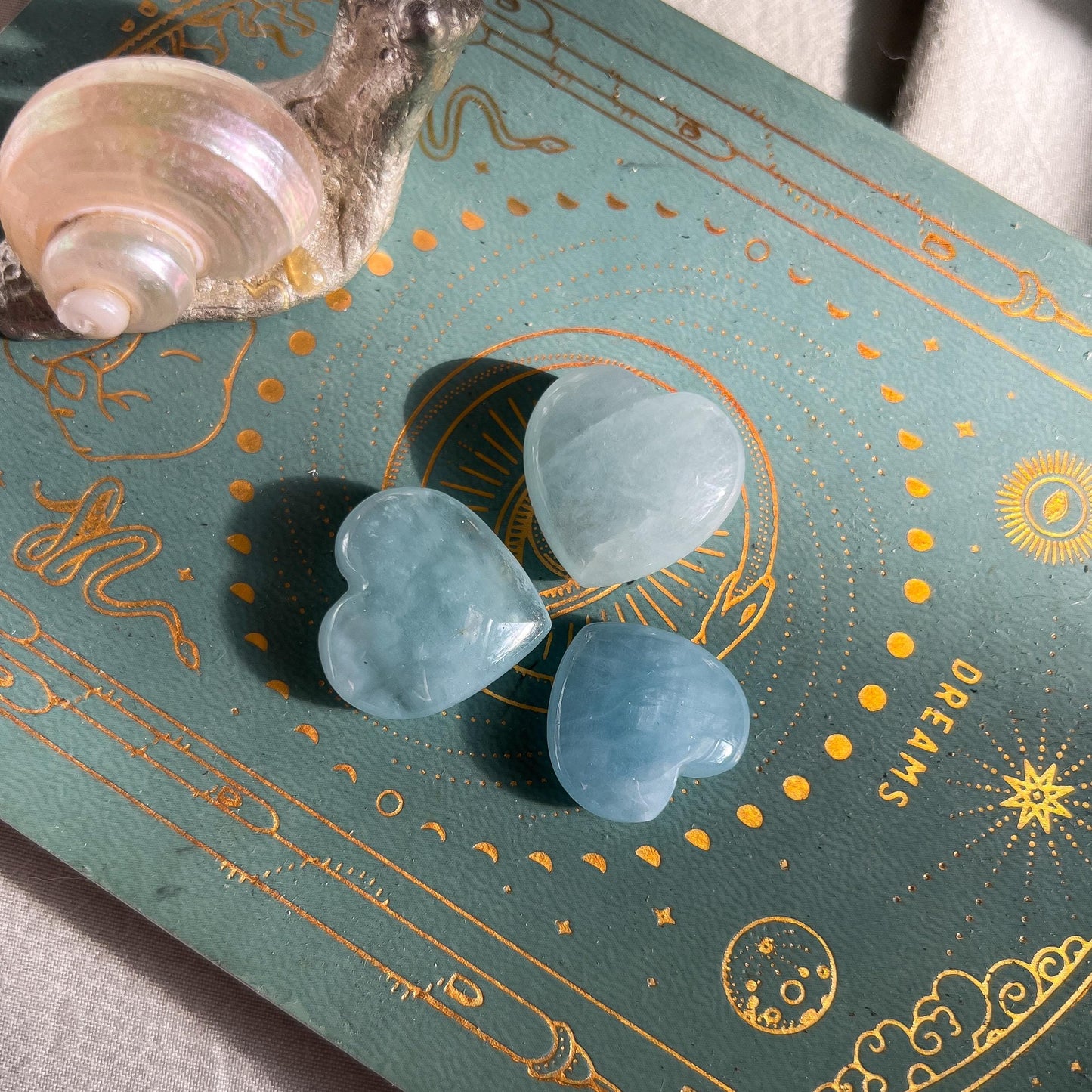 Aquamarine Heart Stone