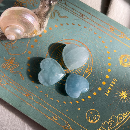 Aquamarine Heart Stone