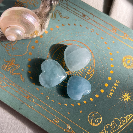 Aquamarine Heart Stone