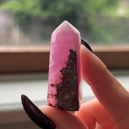Gemmy Pink Aragonite Point