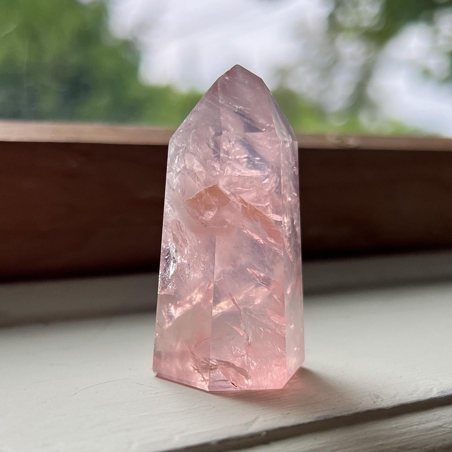 Gem Rose Quartz Point