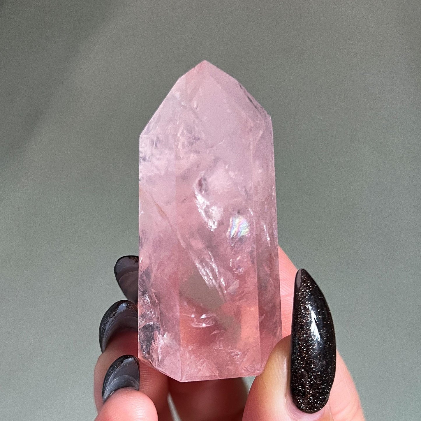 Gem Rose Quartz Point