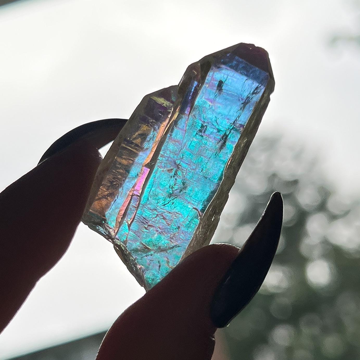 Angel Aura Lemurian Quartz Point