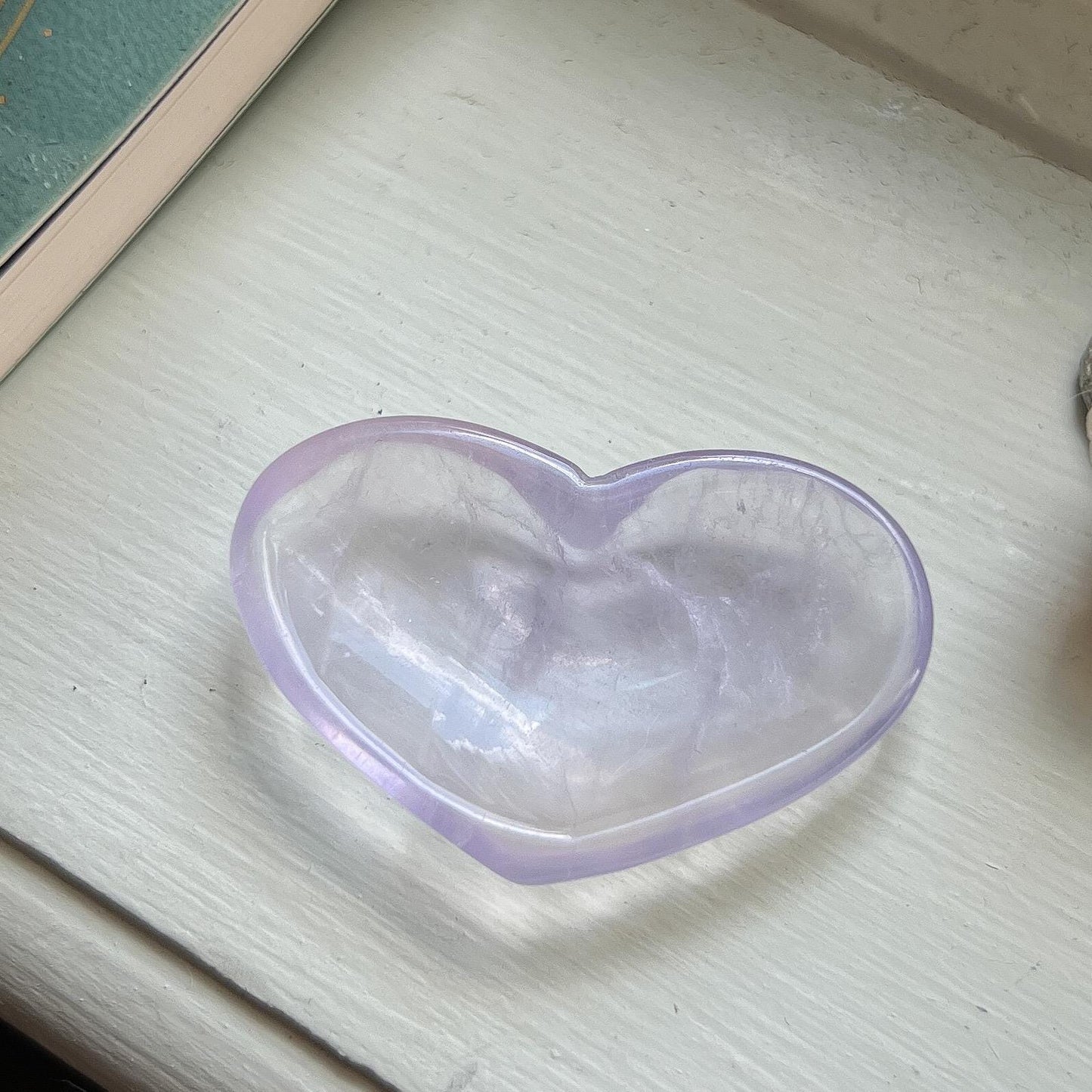 Purple Fluorite Heart Dish