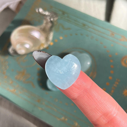 Aquamarine Heart Stone