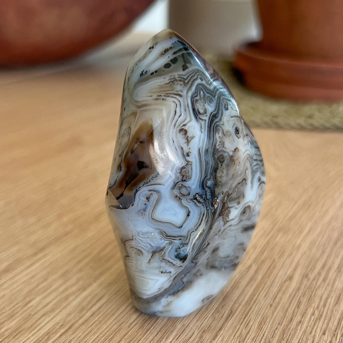 Swirly Dendritic Agate Flame