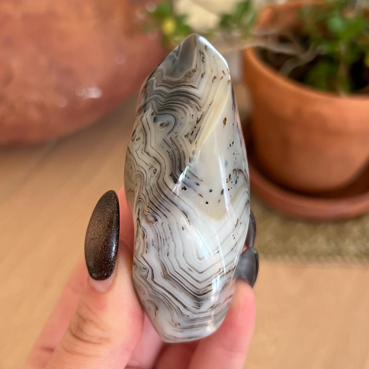 Swirly Dendritic Agate Flame