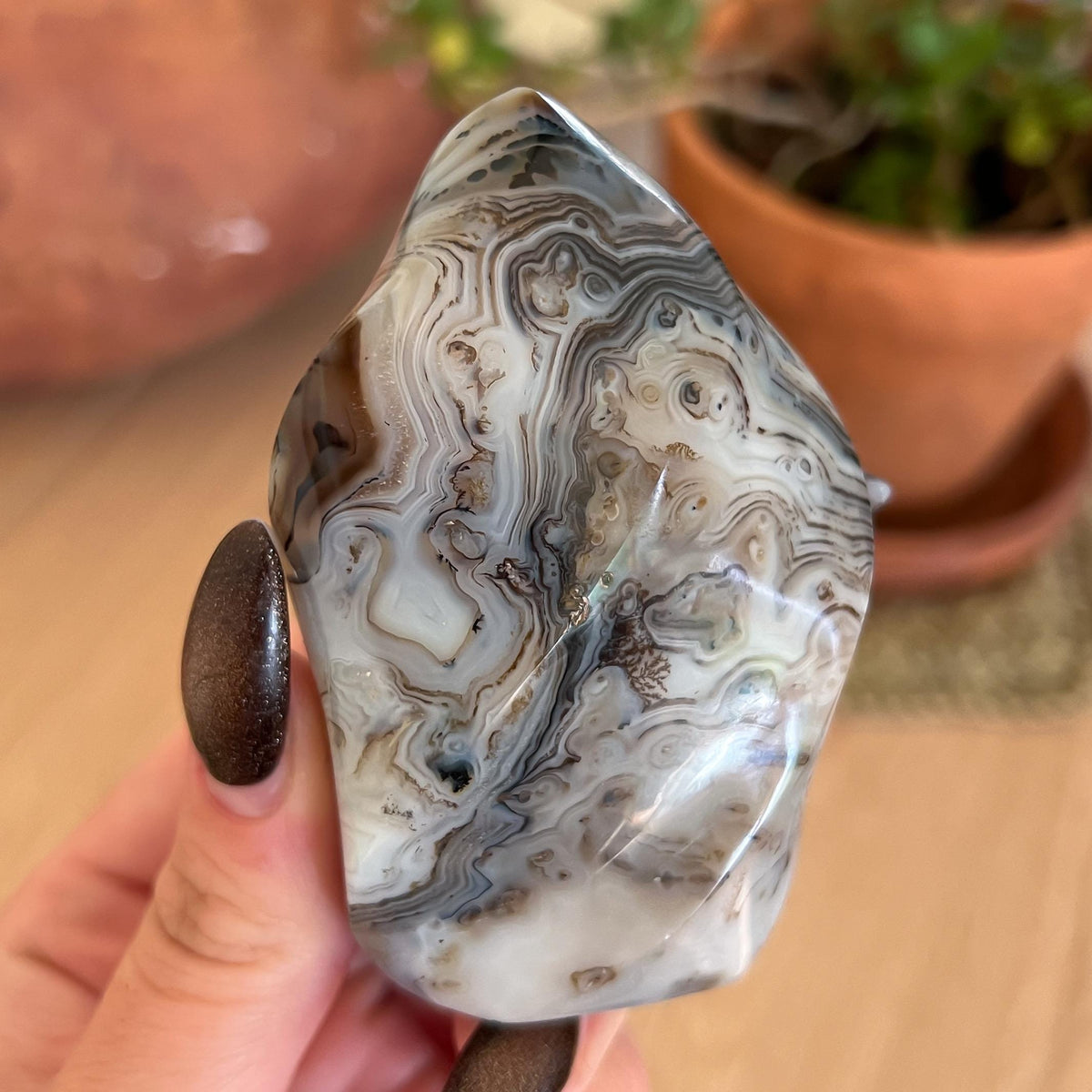 Swirly Dendritic Agate Flame