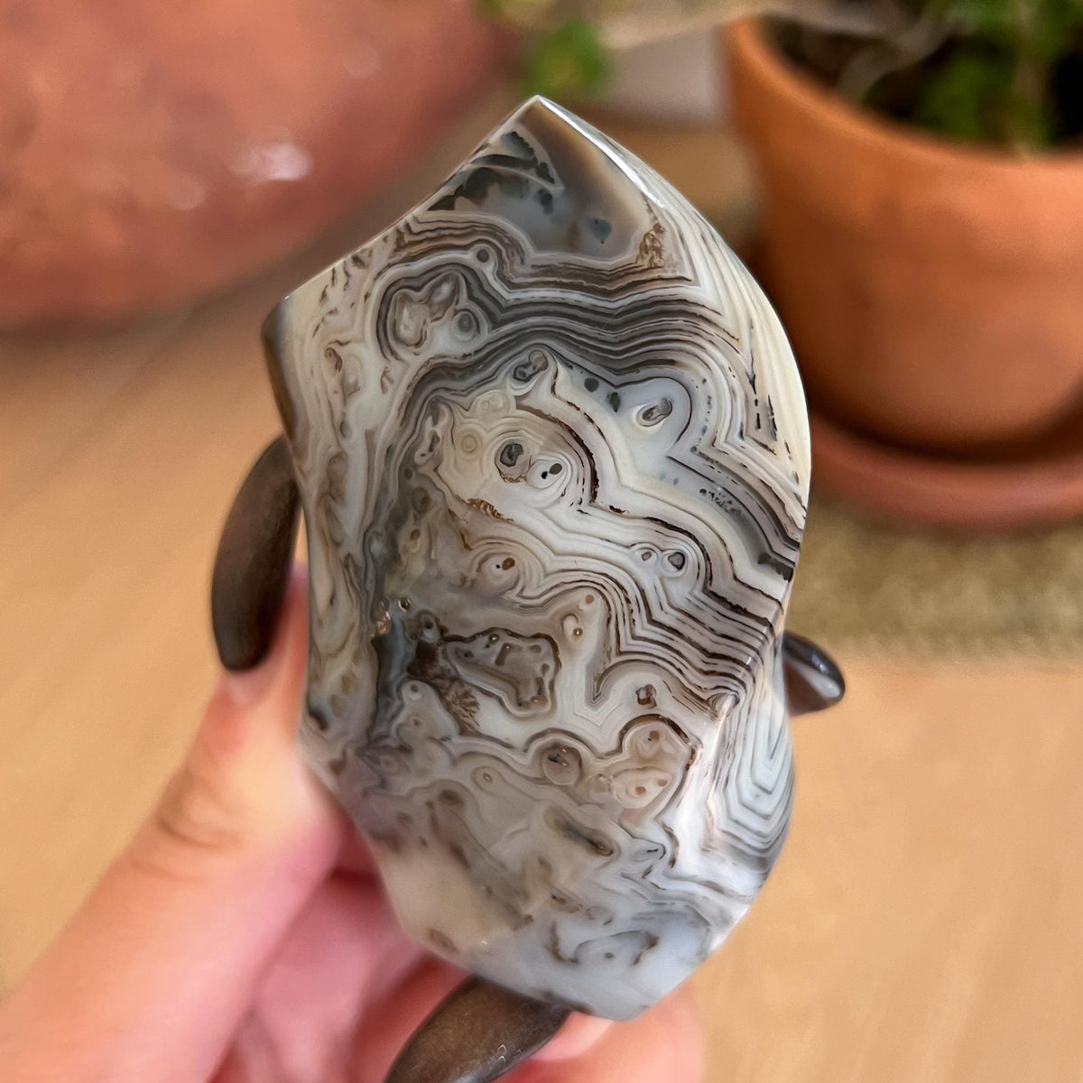 Swirly Dendritic Agate Flame