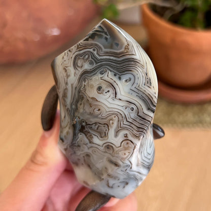 Swirly Dendritic Agate Flame