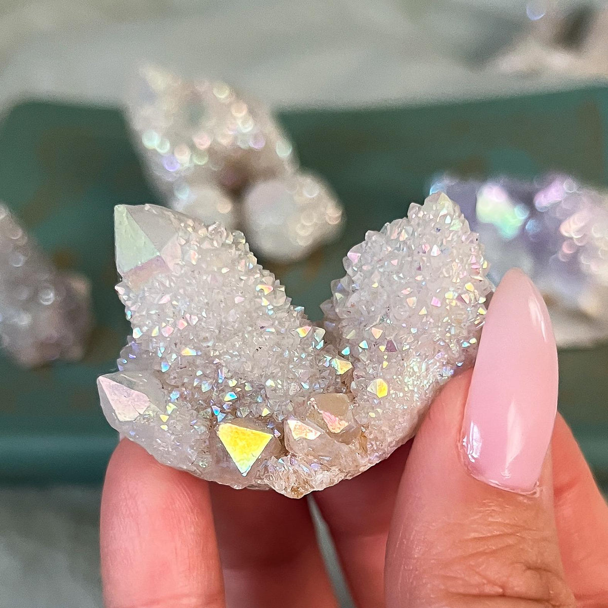 Rainbow Aura Spirit Quartz
