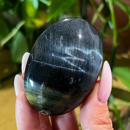 Blue Tigers Eye Palm Stone