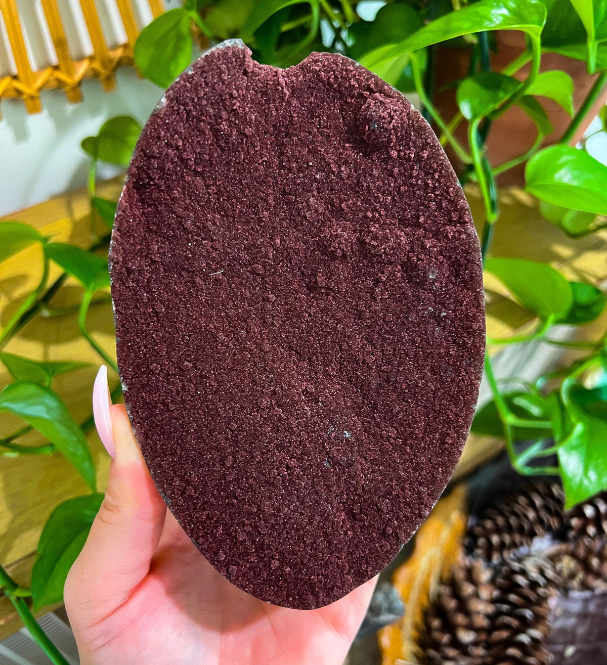 Druzy Red Quartz Display