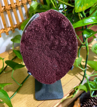 Druzy Red Quartz Display