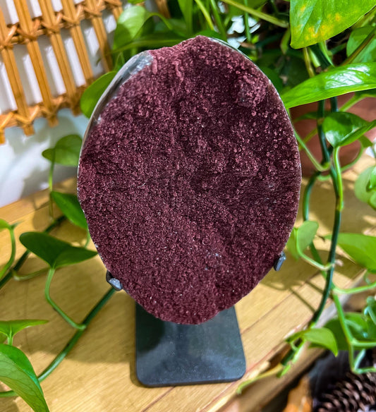 Druzy Red Quartz Display