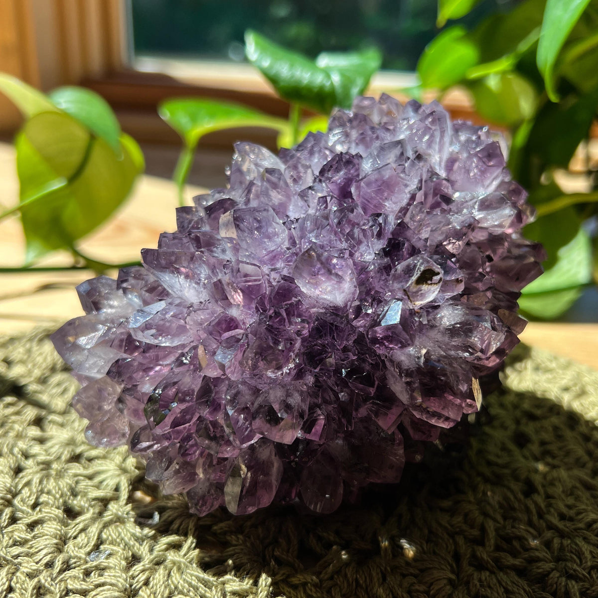 XL Amethyst Flower: Extra Large Crystal Cluster, Purple Mineral