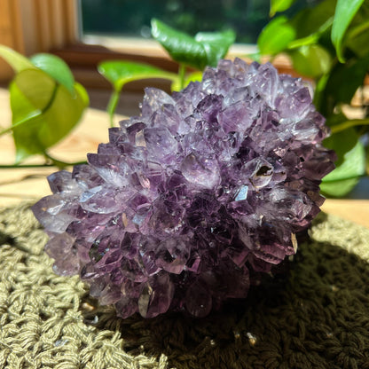 XL Amethyst Flower: Extra Large Crystal Cluster, Purple Mineral