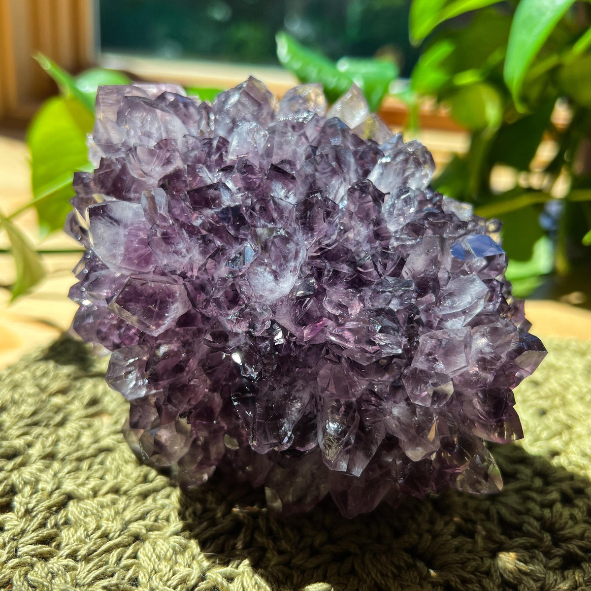 XL Amethyst Flower: Extra Large Crystal Cluster, Purple Mineral