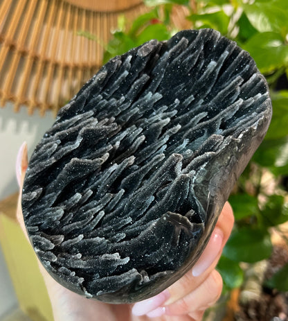 Black Galaxy Amethyst Geode, Druzy Crystal from Uruguay, Witchy Vibes