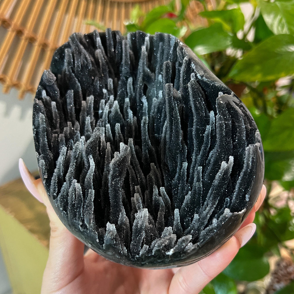 Black Galaxy Amethyst Geode, Druzy Crystal from Uruguay, Witchy Vibes