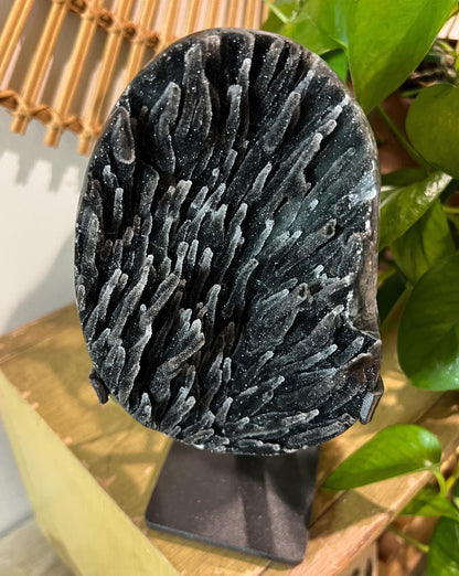 Black Galaxy Amethyst Geode, Druzy Crystal from Uruguay, Witchy Vibes