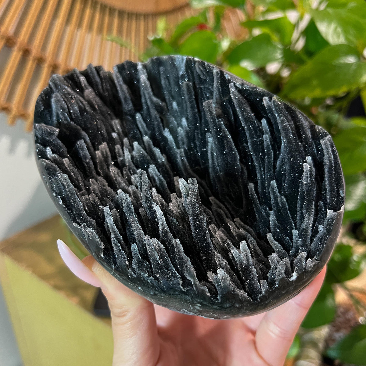 Black Galaxy Amethyst Geode, Druzy Crystal from Uruguay, Witchy Vibes