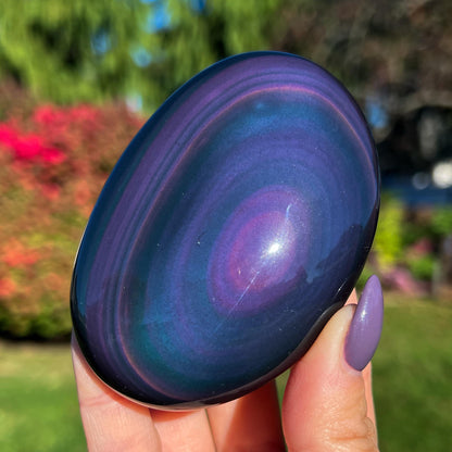 Rainbow Obsidian Palm Stone