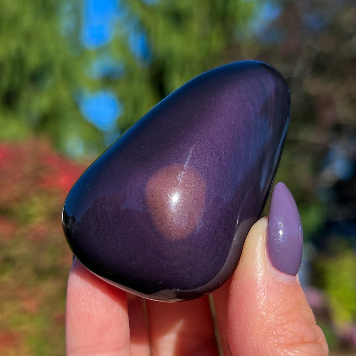Rainbow Obsidian Palm Stone