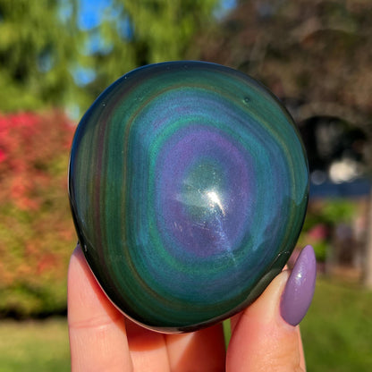 Rainbow Obsidian Palm Stone