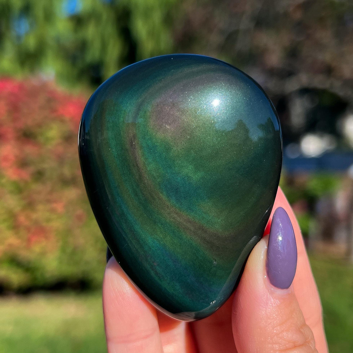 Rainbow Obsidian Palm Stone