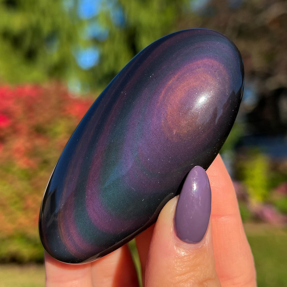 Rainbow Obsidian Palm Stone
