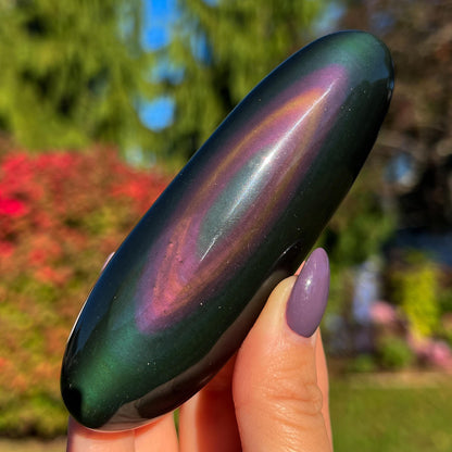 Rainbow Obsidian Palm Stone