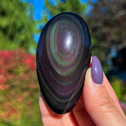 Rainbow Obsidian Palm Stone